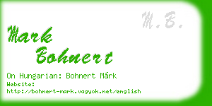 mark bohnert business card