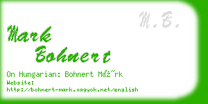 mark bohnert business card